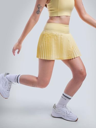 Image of CAVA Plie Pleated Skort for Women | High-Waist Athletic Skort with Built-in Shorts & Pockets | Sweat-Wicking Activewear