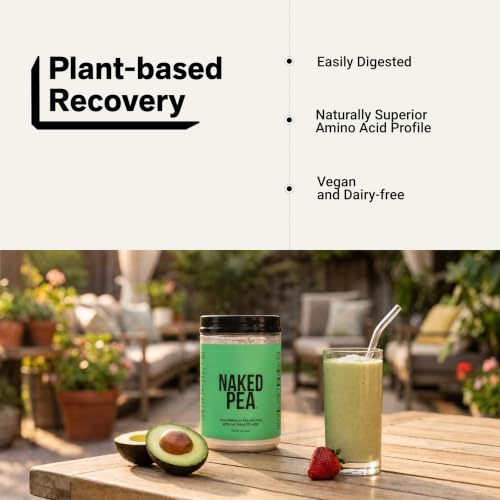Image of NAKED Pea - Pea Protein Isolate - Plant Based, Vegetarian & Vegan Protein. NSF Certified, Easy to Digest, Non-GMO, No Lactose, No Soy and Gluten Free - 15 Servings