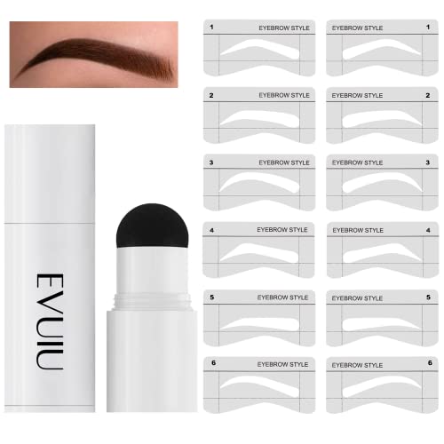 Brow Stamp Stencil Kit Perfect Brow Stamp And Shaping Kit Brow Stamp Kit Waterproof (Dark Brown)