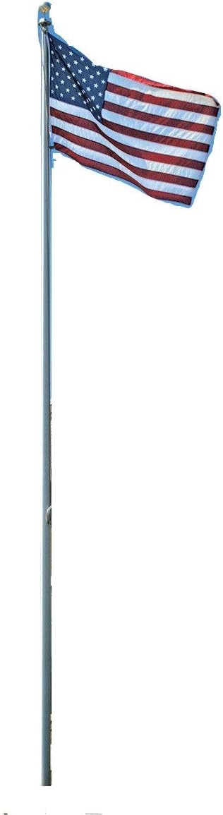 WINDSTRONG 25 FT In Ground Heavy Duty Commercial Grade Tapered Flag Pole Flagpole Comes with Deluxe Top Truck for Business Government and Residential Made in The USA Holds Two Flags