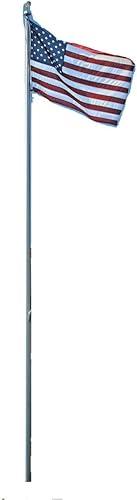 asta de bandera cónica de grado comercial resistente de 25 pies en el suelo, WindStrong, viene con camión superior de lujo para gobierno comercial y