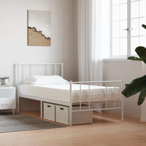 Wenjingqi Matelas Mousse H2 H3 90x220 cm Blanc