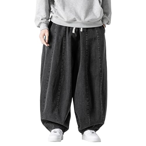 Baggy Hip Hop Jeans Joggers Large Size Men Loose Fit Biker Denim Cargo Pants Streetwear Stylish Casual Pants