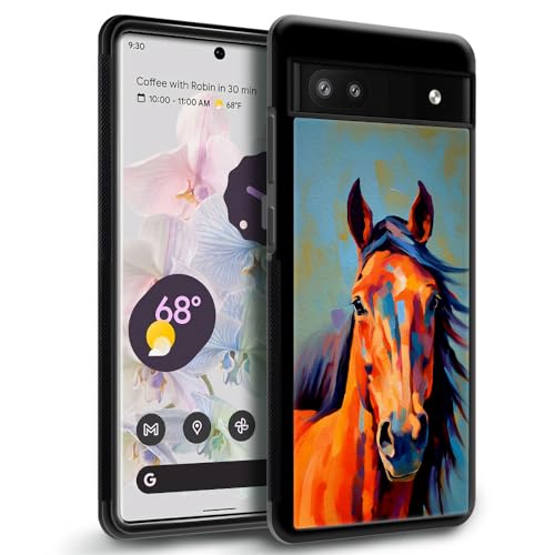 CARLOCA Google Pixel 6A Case - Colorful Horse Design, Shockproof Anti-Scratch Drop Protection - image 2