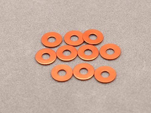 Cale d'espacement en aluminium 3x7.8x0.5mm orange pour éliminer le jeu RC
