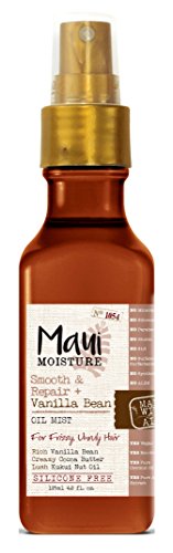 Maui Moisture Smooth & Repair Vanilla Bean Oil Mist 4.2 Ounce (125ml) (2 Pack)