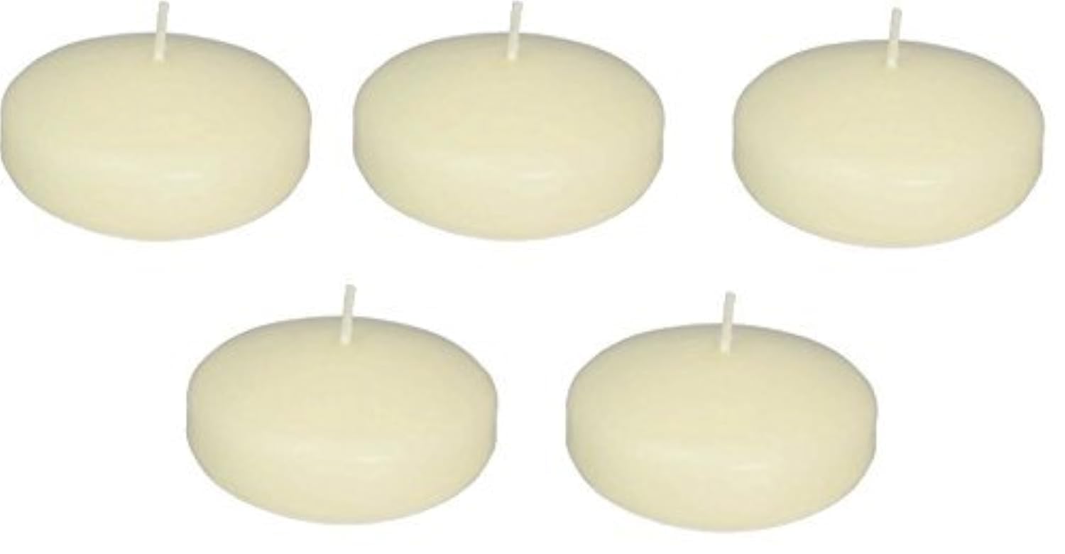 D'light Online Set of 72 Large 3 Inch Floating Candles Bulk Pack for Events, Centerpieces at Weddings, Spa, Pool, Home Décor, for Cylinder Vases, Special Occasions and Decor (Ivory)