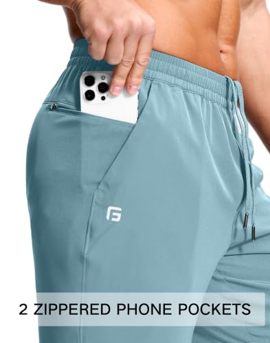 Image of GGJ Men's Lightweight Athletic Shorts with 2 Zipper Pockets 7 inch /9 inch /5 inch Gym Workout Running Quick Dry Tennis Shorts for Men