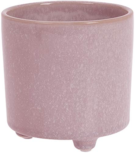 Muddy HandsSmall Ceramic Plant Pot Indoor Home Decorative Flower Succulent Cactus Herb Planter (Pale Pink with Legs)