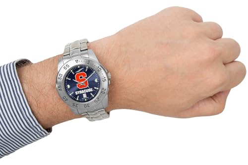 Image of SunTime Men's NCAA Team Sport Watch, 20mm Stainless Steel Strap, Reflective Shiny Dial with Date