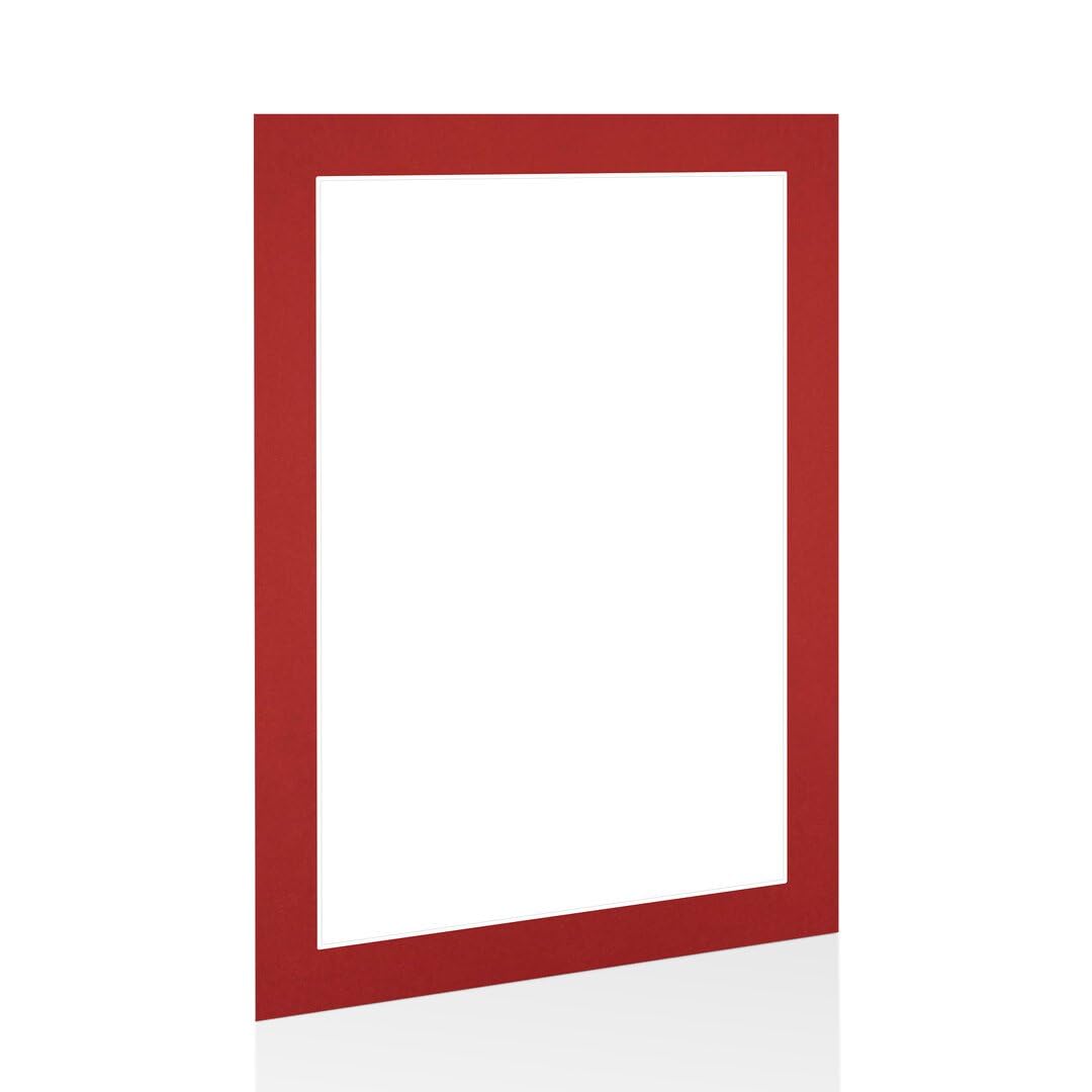 Procut Global 70x50cm Crimson Picture Mounts to Fit 60x40cm Aperture - Precision Cut Cardboard Photo Mount - Ideal for Frames, Prints, Artwork & Certificates - Sizes & Colours Available
