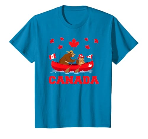 I Love Canada, Cool Canada Bear & Chipmunk Cartoon Graphic T-Shirt