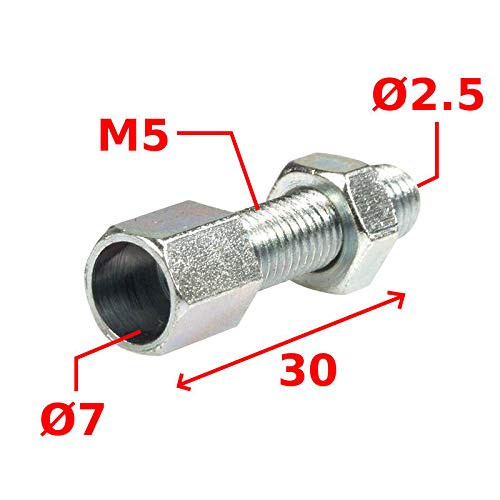 2 Viti Di Regolazione Per Freno E Acceleratore - Viti M5 X 30mm Per Reggicavo Di Moto, Scooter E Bici - Foto 4