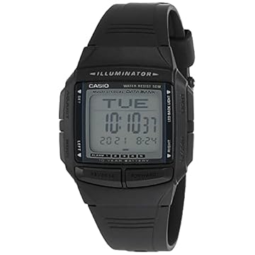 Relógio Masculino Digital Casio Data Bank DB-36-1AV - Preto