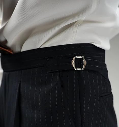 Men's Striped Pant Silm Fit Pinstripe Suit Pant Formal Business Classic Dress Pants for Work2