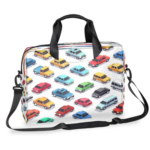Maletín para portátil con diseño de autos coloridos