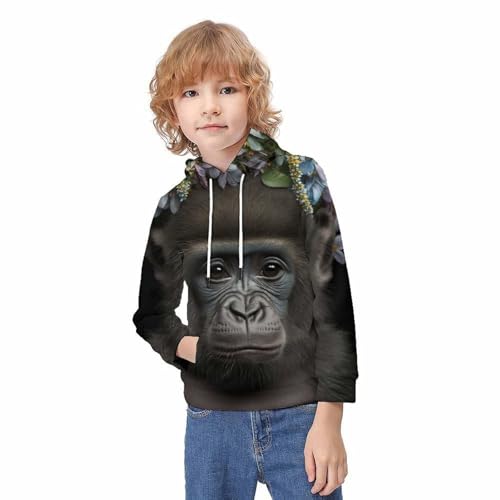 Pull original à manches longues et sweat à capuche gorille 3D - 2