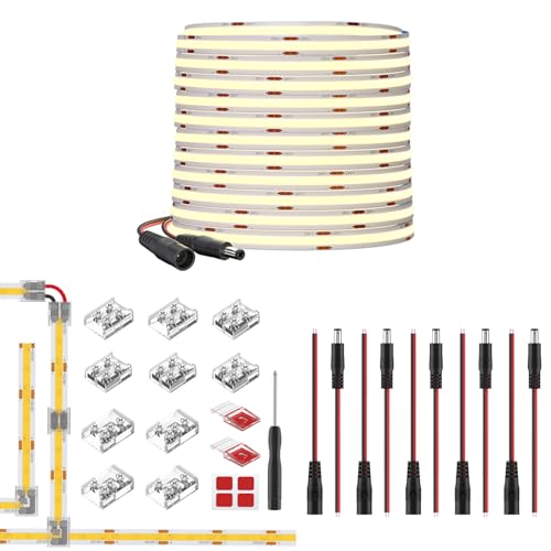 Tira LED Flexible COB 32.8FT 24V 4000K Alta Densidad miniatura 1