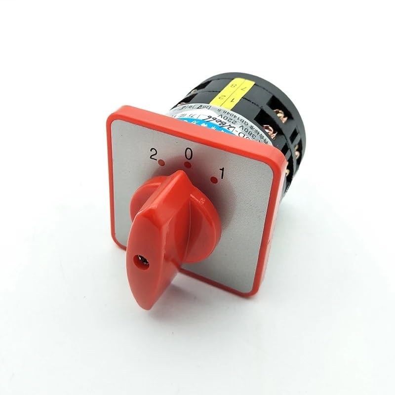 LW6 AC380 DC220V Rotary Cam Control Three Position Combination Power Changeover Switch 12 Screw Terminal