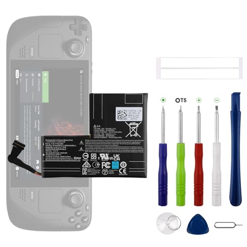 SWARK New Rechargeable Battery F7A Compatible with St-eam Deck LCD Versions Handheld Gaming PC 40.04Wh 7.7V with Upgrade Tool