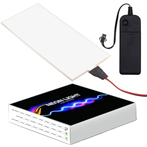 Ygmylandbb EL Panel Electroluminescent Light Sheet Backlight Decorations Light Neon Sheet 12 cm x 5 cm (4.8" x 2.0") ON/Slow Flash/Fast Flash