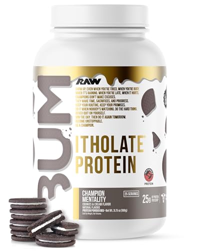 Image of RAW Whey Isolate Protein Powder, Cookies & Cream (CBUM Itholate Protein) - Sports Nutrition Powder for Muscle Growth & Recovery - Low-Fat, Low Carb- 25 Servings