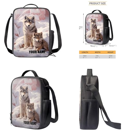 Cute Wolf Cub Backpack Personalized Backpack Little Girls Daypack Custom Bookbag Gifts with Print Name for School Bag Can Be Purchased Separately Laptop Bag Backpacks for Women Men4