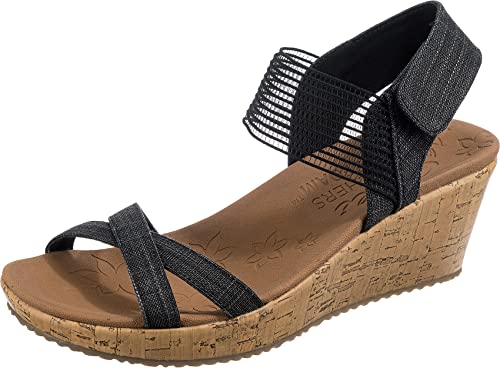 Women's Skechers Beverlee - Casual Outing Sandal, Black, 8 US