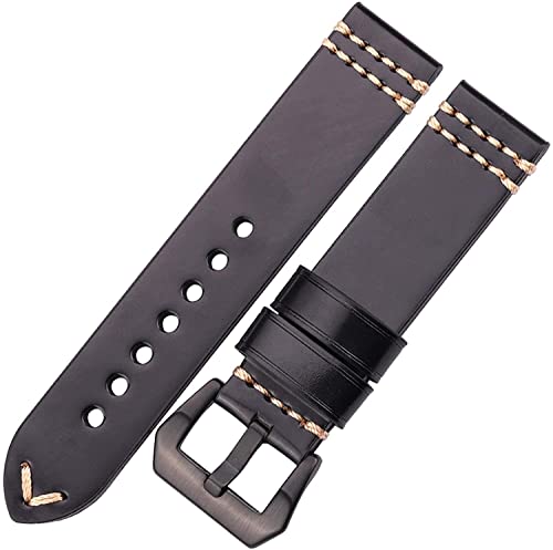 Bracelet en cuir véritable 20mm 22mm pour montre homme et femme
