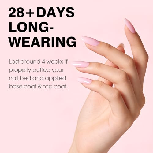 Image of CANNI 9ml Soft Peach Pink Gel Nail Polish, High Gloss UV LED Soak Off Gel