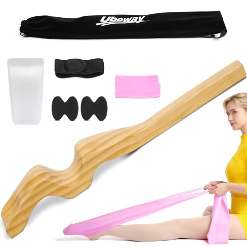 Uboway Ballet Foot Stretcher Portable Dance Stretching Equipment with Elastic Stretch Band Two Pads Leg Strap Small Bag for Easy Carry Foot Stretcher for Dancers Yoga People