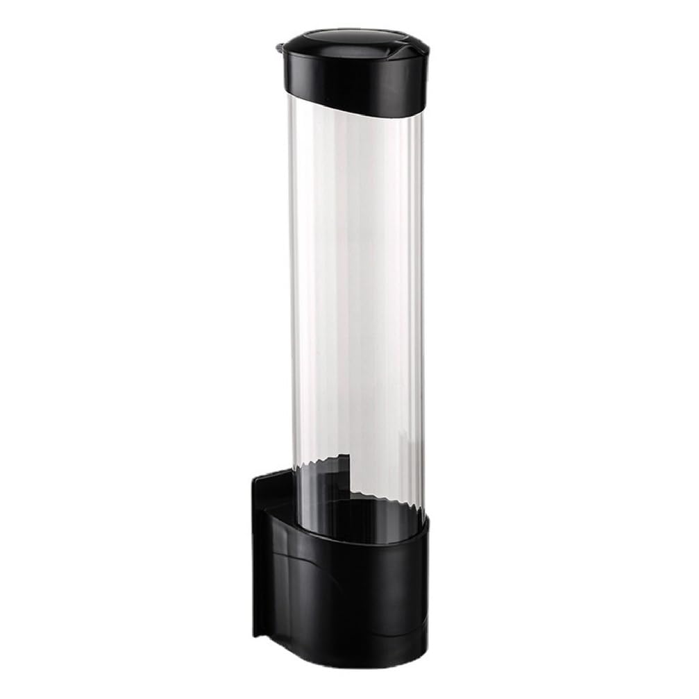 Einweg-Becherspender, Papierschalenspender, Wandmontierter Papierschalenspender, Plastikbecherhalter, transparentes staubdichtes Lagerregal,B