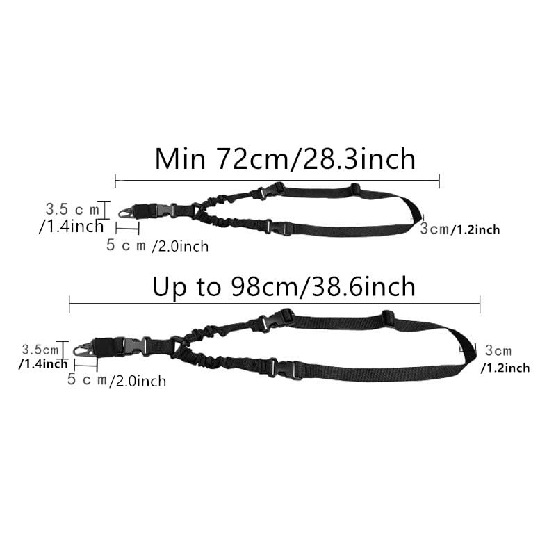 Welike Adjustable One Point Tactical Sling Airsoft Gun Bungee Cord Rifle Strap (Camouflage)