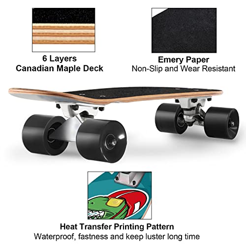 Image of KO-ON Skateboard Complete Skateboards 22 Inch Mini Cruiser Skateboards for Beginners Kids Boys and Girls