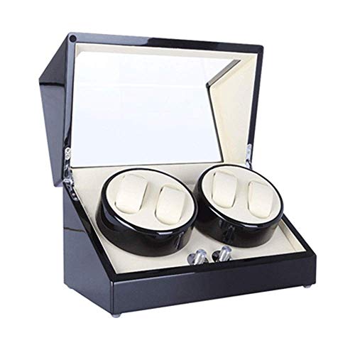 Preisvergleich Produktbild NBVCX Wohnaccessoires Uhrenbeweger Automatische Unisex Uhrenwickler Aufbewahrungsbox 4 + 0 Uhrenbeweger Motor Uhrenbeweger für automatische Uhren Box Holz Aufbewahrungskoffer