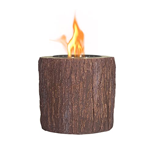 Tabletop Fire Pit, Log Shaped Wood Pattern Pit Portable