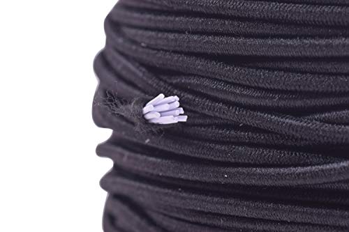 KONMAY Rubber Elastic Cord for Jewelry Making 1 Roll 40 Meters 2.0mm Black Round Stretchy String for Bracelets Beading and Crafting - Image 2