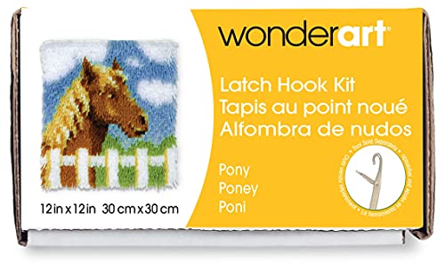 Image of Wonderart Pony Latch Hook Kit, 12 inch X 12 inch