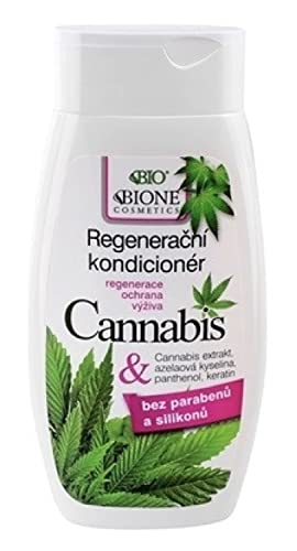 100% Organic/Vegan Regenerating Hair Conditioner with Cannabis Extracts & Panthenol & Keratin & Caffeine without Mineral Oil, SLS/SLES, Silicone!
