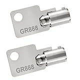 2 Pcs Coin Laundry Machine Key GR888, Washing Machine Money Box Lock Key Replacement for Greenwald Industries 8-20-888 GR888 Lock Keys