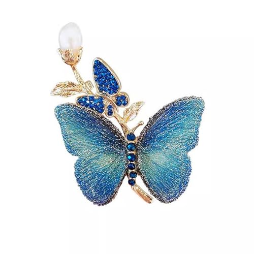 Vbvbip Broche encantado de la colección de broche de animales de lujo, 8 estilos, chapado en oro, cristal, pavo real, cisne, fénix, abeja, mariposa, pin para mujer, elegante, chaqueta, chaqueta