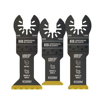 Imperial Blades One Fit 1-3/8 in. Dia. Titanium-Coated Bi-Metal Variety Pack Oscillating Saw Blade