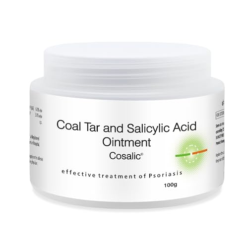 SALVE Cosalic Coal Tar & Salicylic Acid Ointment (100 g / 3.5 oz) - Psoriasis Relief Cream for Scaly, Itchy, Flaky Skin