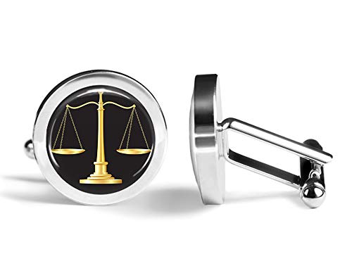 Mancuernillas Escalas de Justicia Edición Angulada miniatura 1