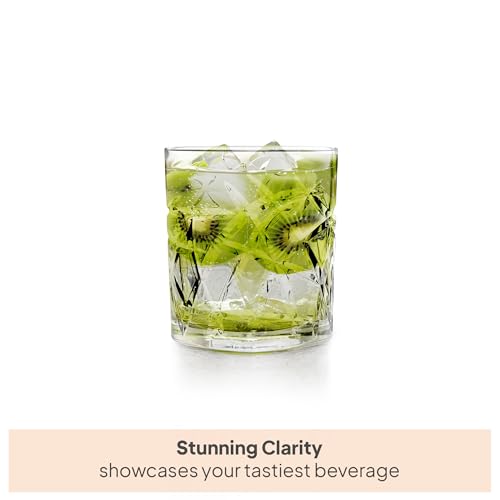 Image of CELLO Swirl Rock Tumbler Glass Set of 6, 325ml Each | Dishwasher Safe | Comfortable Grip | Perfect Glasses for Drinking Water, Juice, Cocktail, Mocktail, Cold Drinks | for Daily Use & Gifting