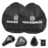 ROCKBROS(ロックブロス)サドルカバー 防水 防風 防塵 コンパクト伸縮性 お手入れ簡単 収納袋付き スポーツサドル 雨対策 通勤 通学 ママチャリ 子供用自転車 MTB ロードバイク レインカバー 2枚セット
