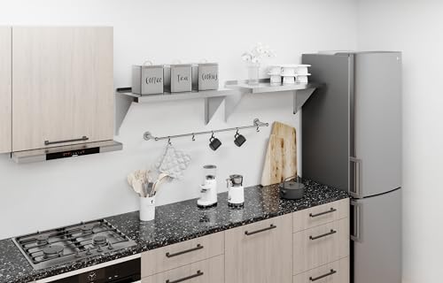 Image of AmGood 14 inch x 30 inch Stainless Steel Wall Shelf | Appliance & Equipment Metal Shelving | Kitchen, Restaurant, Garage, Laundry, Utility Room | Heavy Duty | Squared Edge | NSF Certified