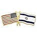 PinMart's USA and Israel Crossed Friendship Flag Enamel Lapel Pin