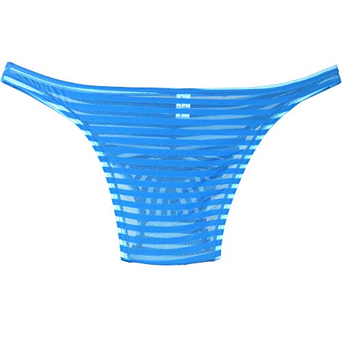 Ikingsky Men's Sexy Brazilian Underwear See Through Bikini Under Panties Half Back Coverage Mens Underwear (Medium, 6 Pack) #TOP24