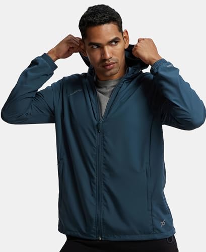 Image of Jockey MV40 Men's Microfiber Fabric Water Resistant Convertible Active Wear Hoodie Jacket